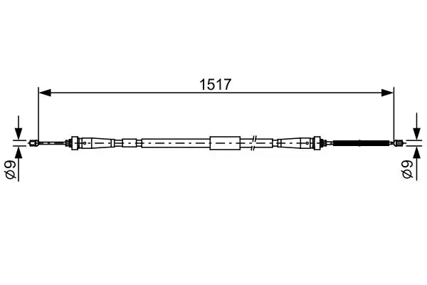 BOSCH 1987482639 El Fren Halatı (Arka Sol) 365315806R