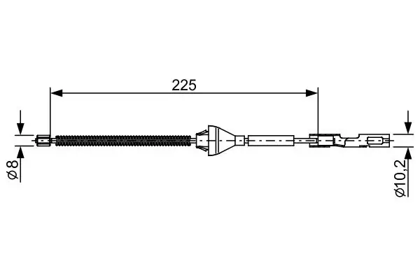 BOSCH 1987482705 El Fren Halatı (Arka)