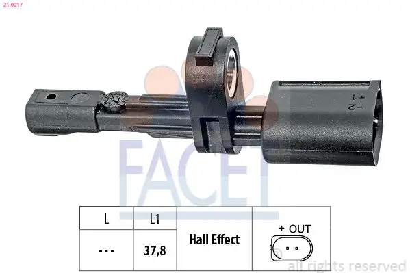 FACET 21.0017 ABS Hız Sensörü (Arka)
