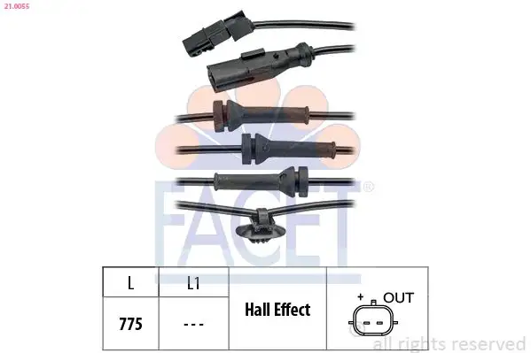 FACET 21.0055 ABS Hız Sensörü (Ön) 8200404460