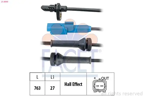 FACET 21.0060 ABS Hız Sensörü (Arka)