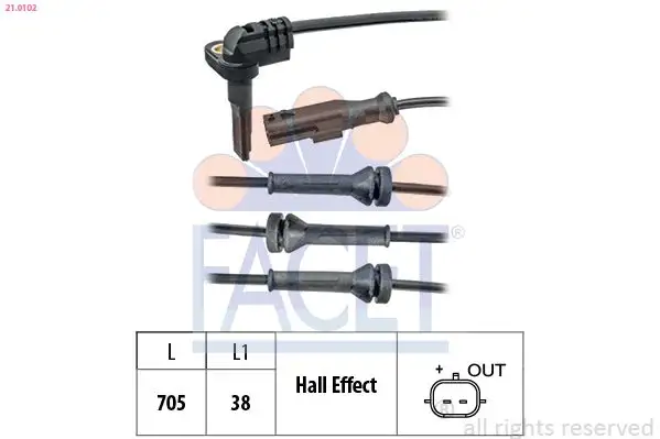 FACET 21.0102 ABS Hız Sensörü (Ön)