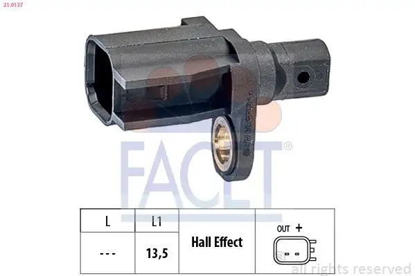FACET 21.0137 ABS Hız Sensörü (Arka)