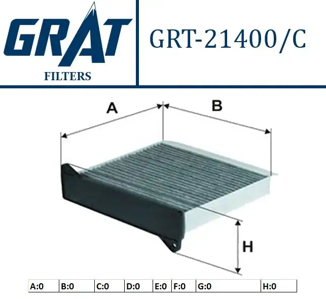 GRAT 21400C Polen Filtresi (Karbonlu) MR398288