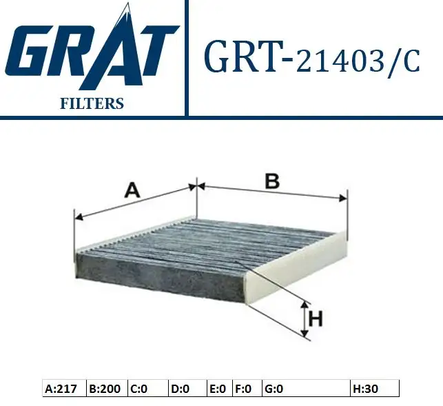 GRAT 21403C Polen Filtresi (Karbonlu) 7803A005