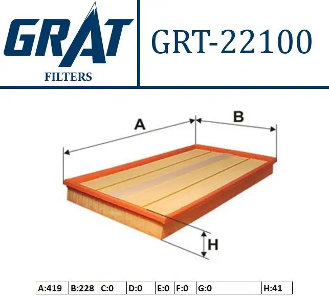 GRAT 22100 Hava Filtresi 901651