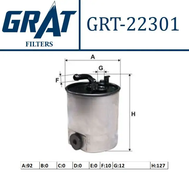 GRAT 22301 Yakıt Filtresi 6110920201