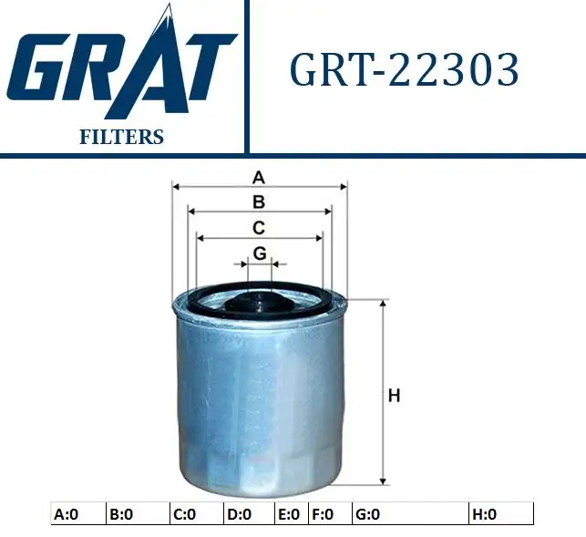 GRAT 22303 Yakıt Filtresi A6010900352