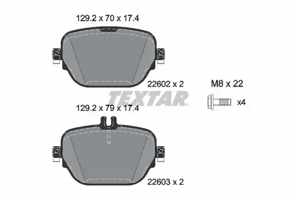 TEXTAR 2260201 Arka Fren Balatası