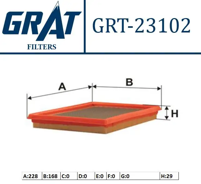 GRAT 23102 Hava Filtresi 17220P2A005