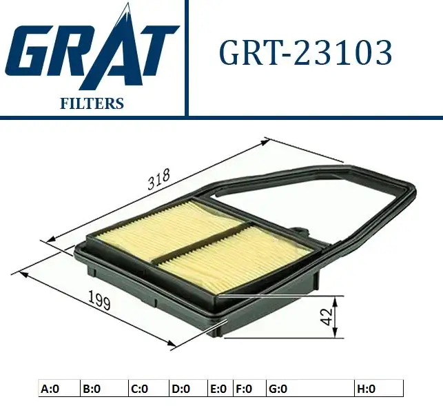 GRAT 23103 Hava Filtresi 17220PLD000