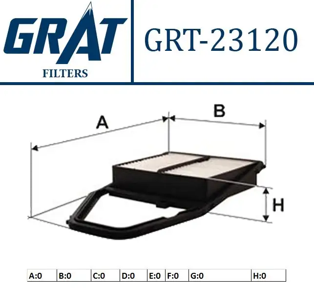 GRAT 23120 Hava Filtresi 17220PLC000