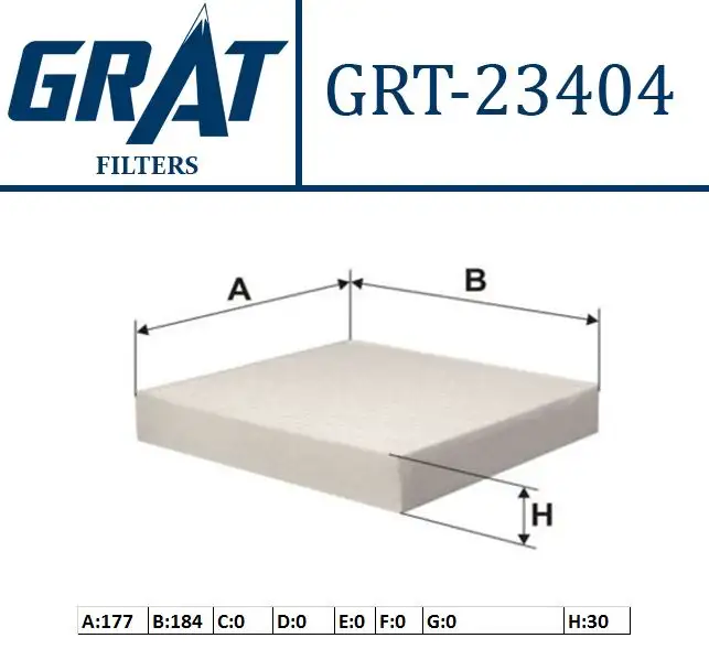 GRAT 23404 Polen Filtresi 80291SELY01