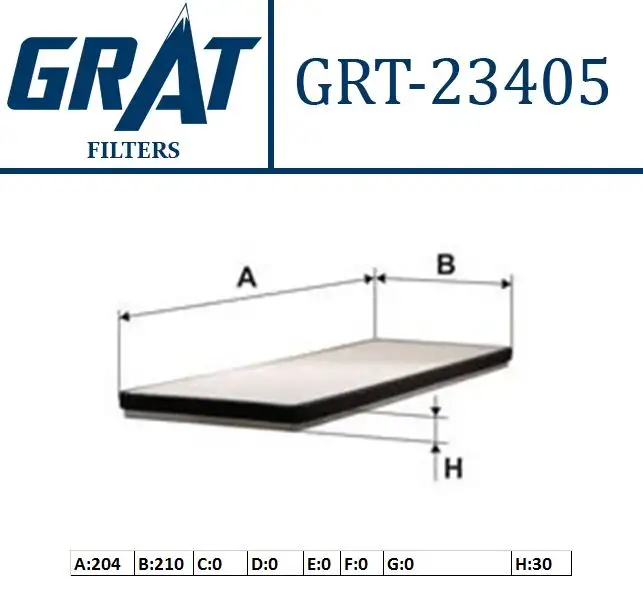 GRAT 23405 Polen Filtresi 80292TF0G01