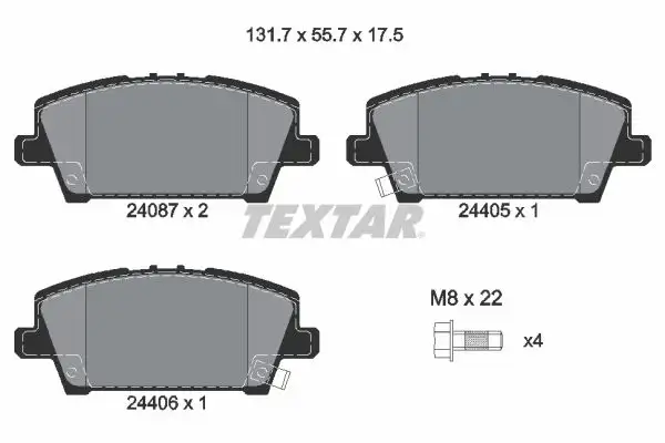 TEXTAR 2408701 Ön Fren Balatası