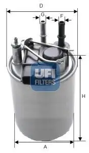 UFI 24.104.01 Yakıt Filtresi 164001KB3C