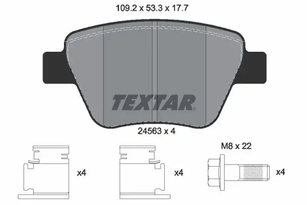TEXTAR 2456301 Arka Fren Balatası