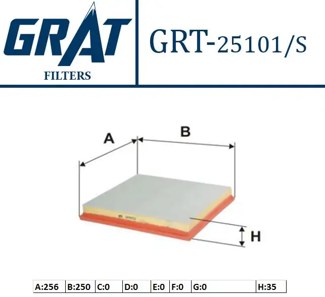 GRAT 25101S Hava Filtresi 13272717