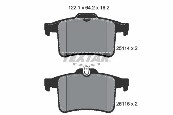 TEXTAR 2511401 Arka Fren Balatası C2D3792