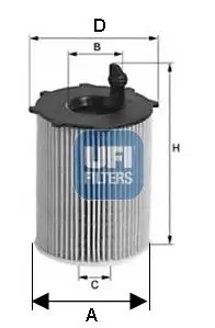 UFI 25.128.00 Yağ Filtresi 55224598