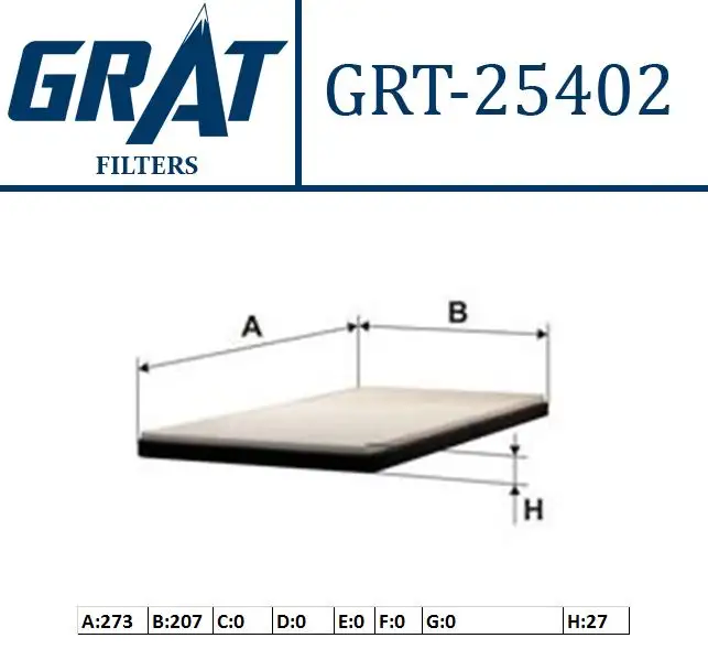 GRAT 25402 Polen Filtresi 96440878