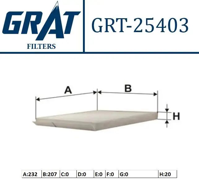 GRAT 25403 Polen Filtresi 96539649