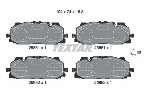 TEXTAR 2586101 Ön Fren Balatası