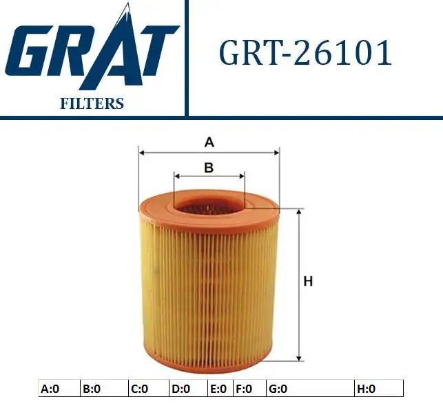 GRAT 26101 Hava Filtresi 4F0133843A