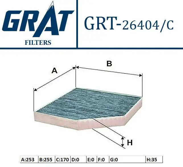 GRAT 26404C Polen Filtresi (Karbonlu) 4H0819439