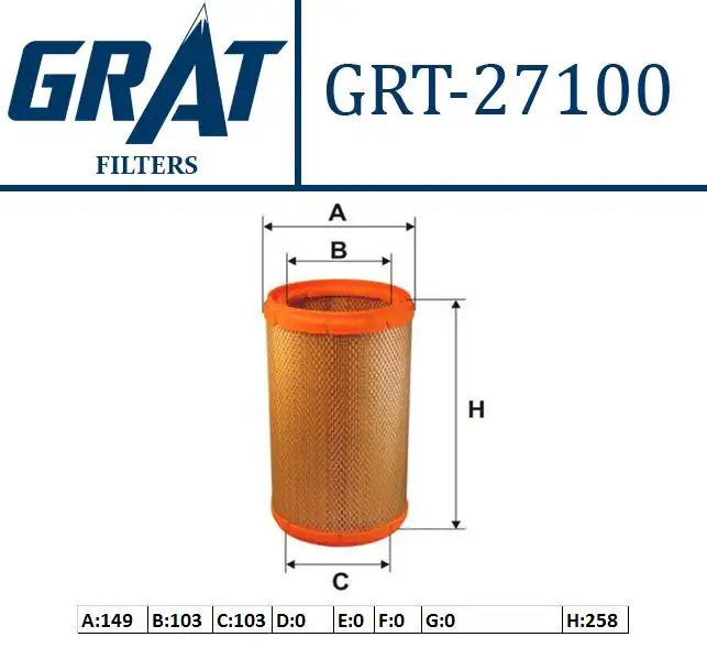 GRAT 27100 Hava Filtresi 7786626
