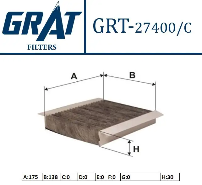 GRAT 27400C Polen Filtresi (Karbonlu) 46799653