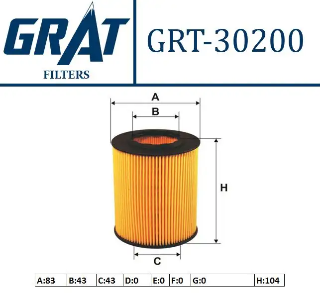 GRAT 30200 Yağ Filtresi 11427512300