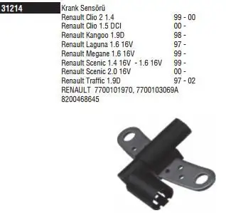 DODUCO 31214 Krank Sensörü 8200647554