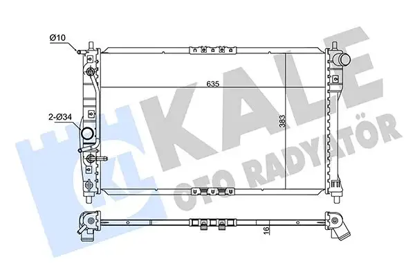 KALE 342250 Radyatör P96182260