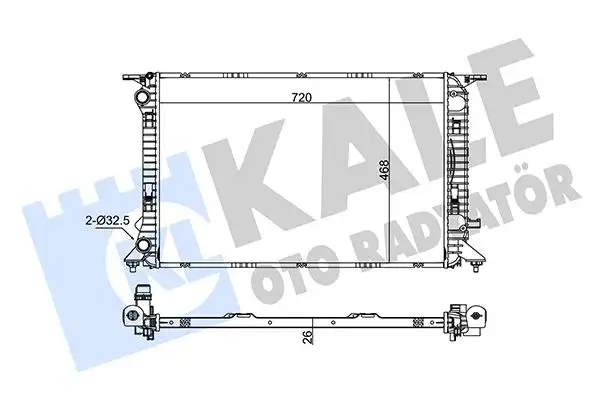 KALE 342340 Radyatör 8K0121251R