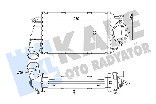 KALE 344760 Turbo Radyatörü 6E0145805B