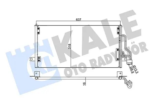 KALE 345765 Klima Radyatörü
