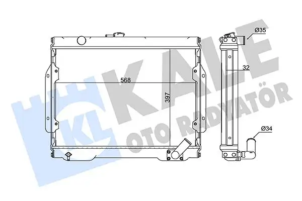 KALE 345985 Radyatör MB356390