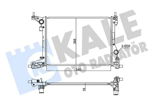 KALE 347295 Radyatör 52052603