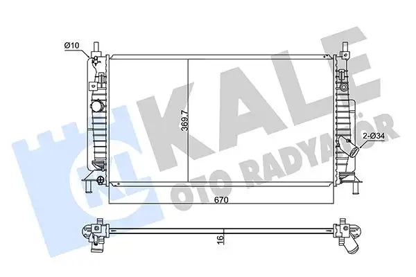 KALE 347875 Radyatör LF8M1520YD