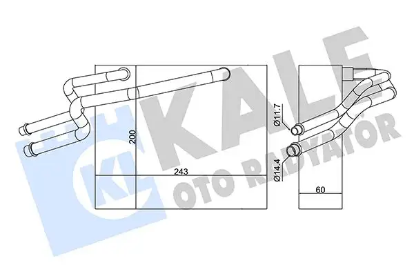 KALE 350060 Klima Radyatörü 7701207076
