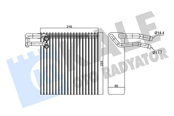 KALE 350075 Klima Radyatörü 27280AX100