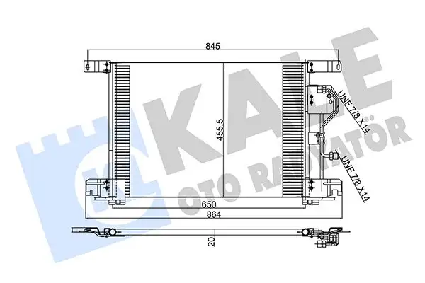 KALE 350420 Klima Radyatörü A9425000154
