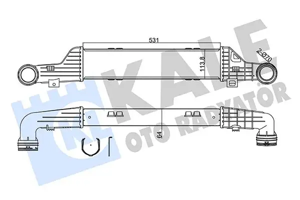 KALE 350865 Turbo Radyatörü A2105002100