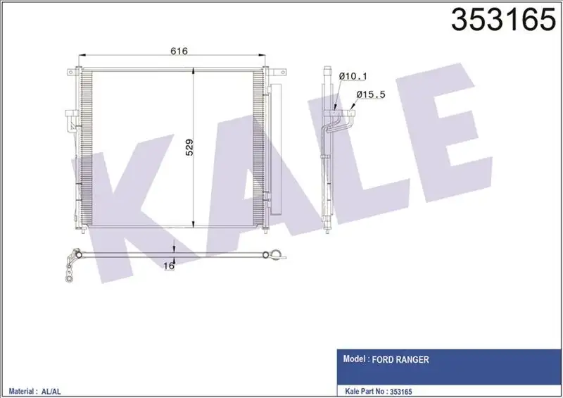 KALE 353165 Klima Radyatörü