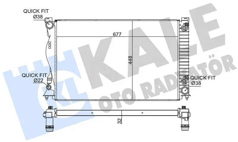 KALE 353200 Radyatör 4F0121251AF