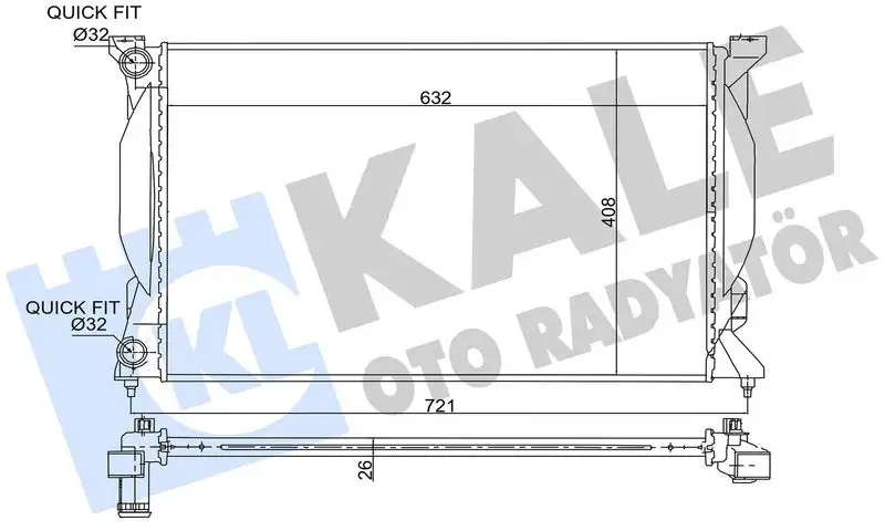 KALE 353700 Radyatör 8E0121251A