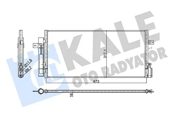 KALE 354085 Klima Radyatörü 96945774