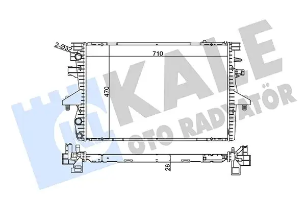 KALE 354100 Radyatör 7H0121253K