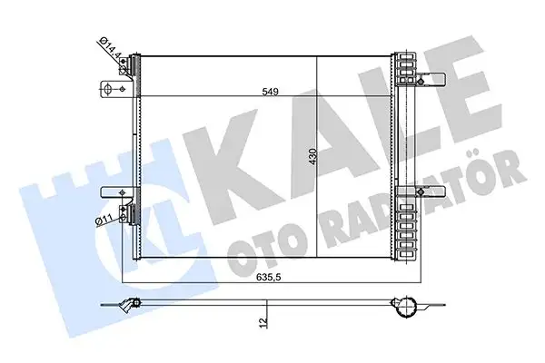 KALE 355160 Klima Radyatörü 9817275680